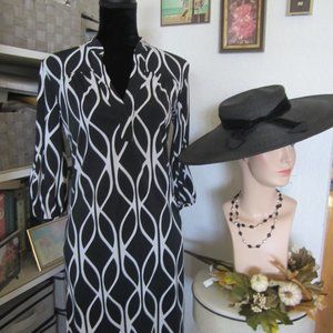 Banana Republic - SzS - Black/White Print Dress